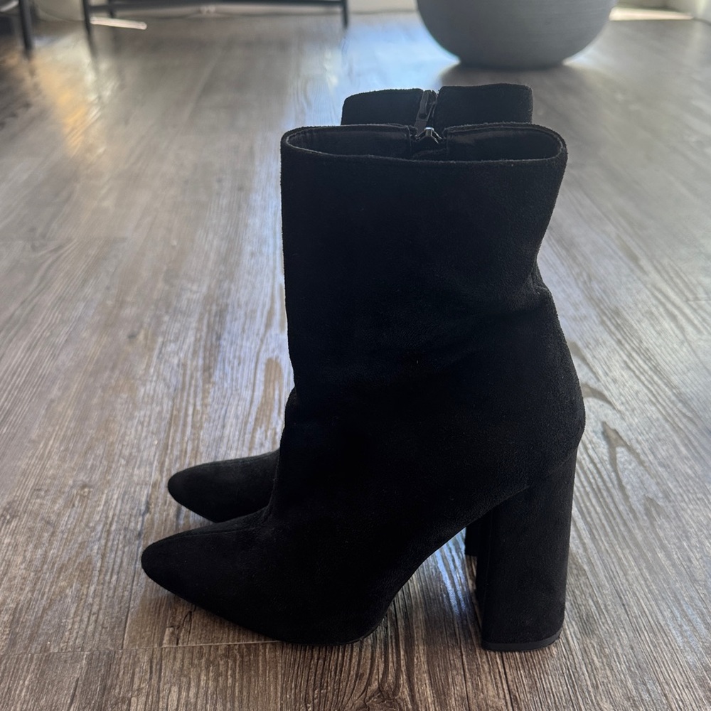 PrettyLittleThing Black Heeled Boots